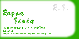 rozsa viola business card